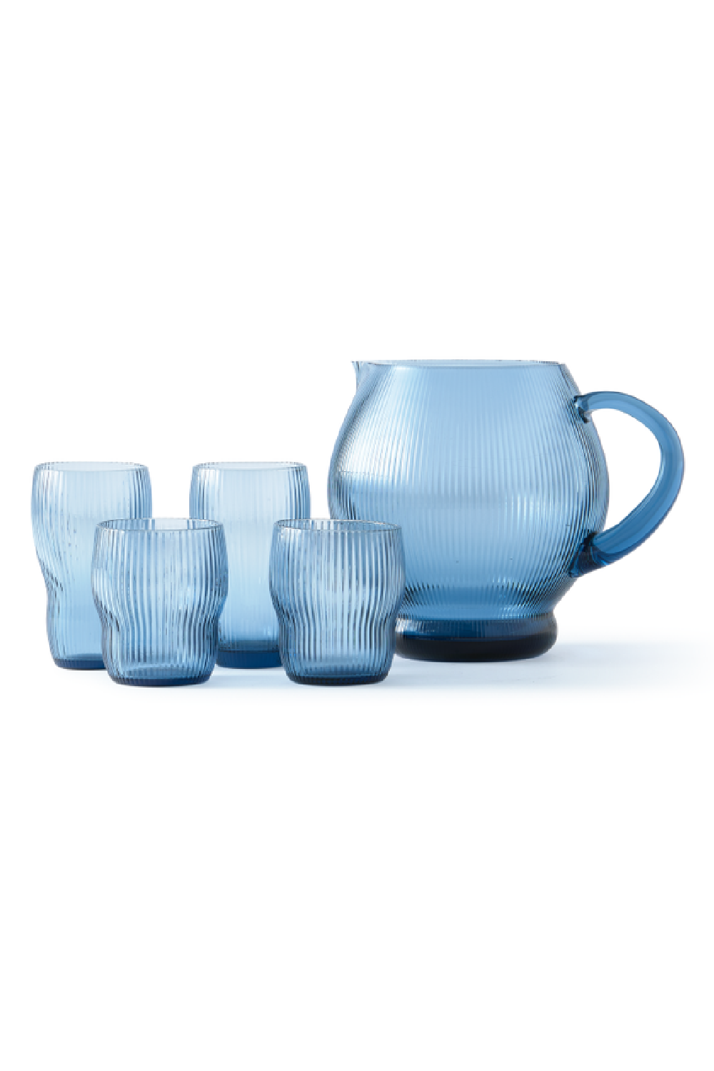 Blue Ridged Glass Longdrinks | Pols Potten Pum | Oroa.com