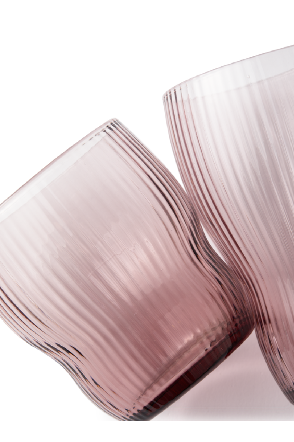 Purple Ridged Glass Longdrinks | Pols Potten Pum | Oroa.com