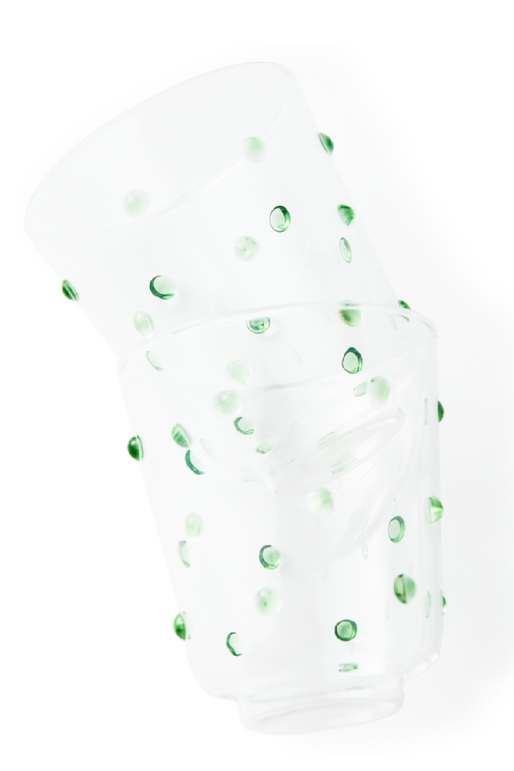 Green Dotted Glass Tumbler | Pols Potten Nob | Oroa.com