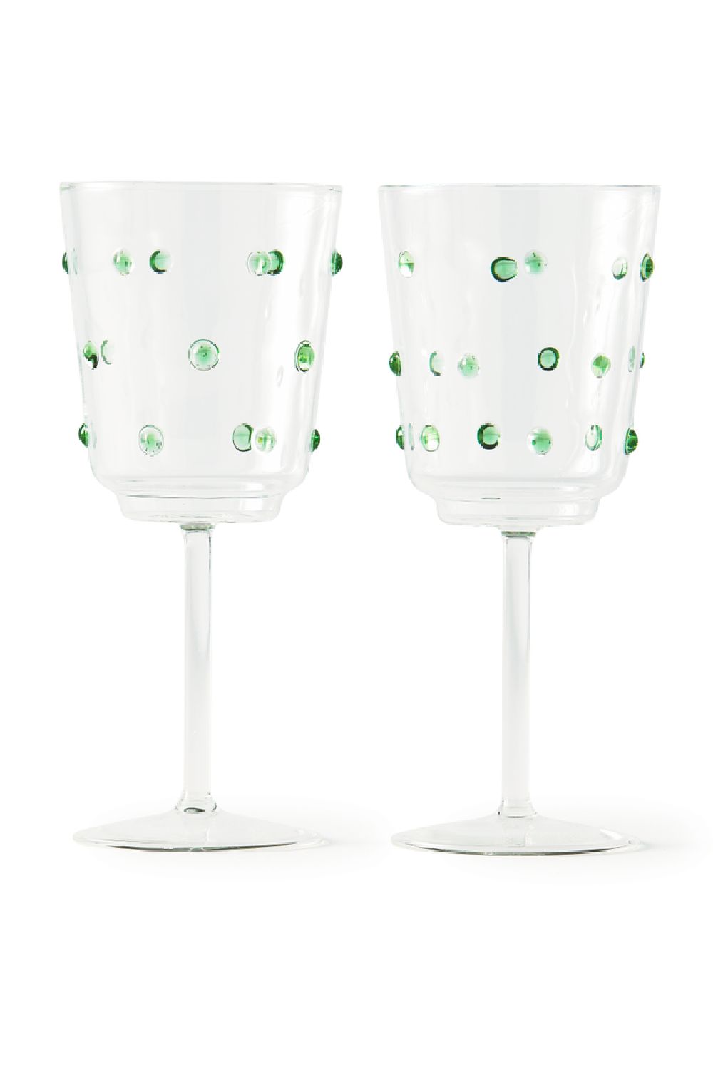 Green Dotted Wine Glass | Pols Potten Nob | Oroa.com