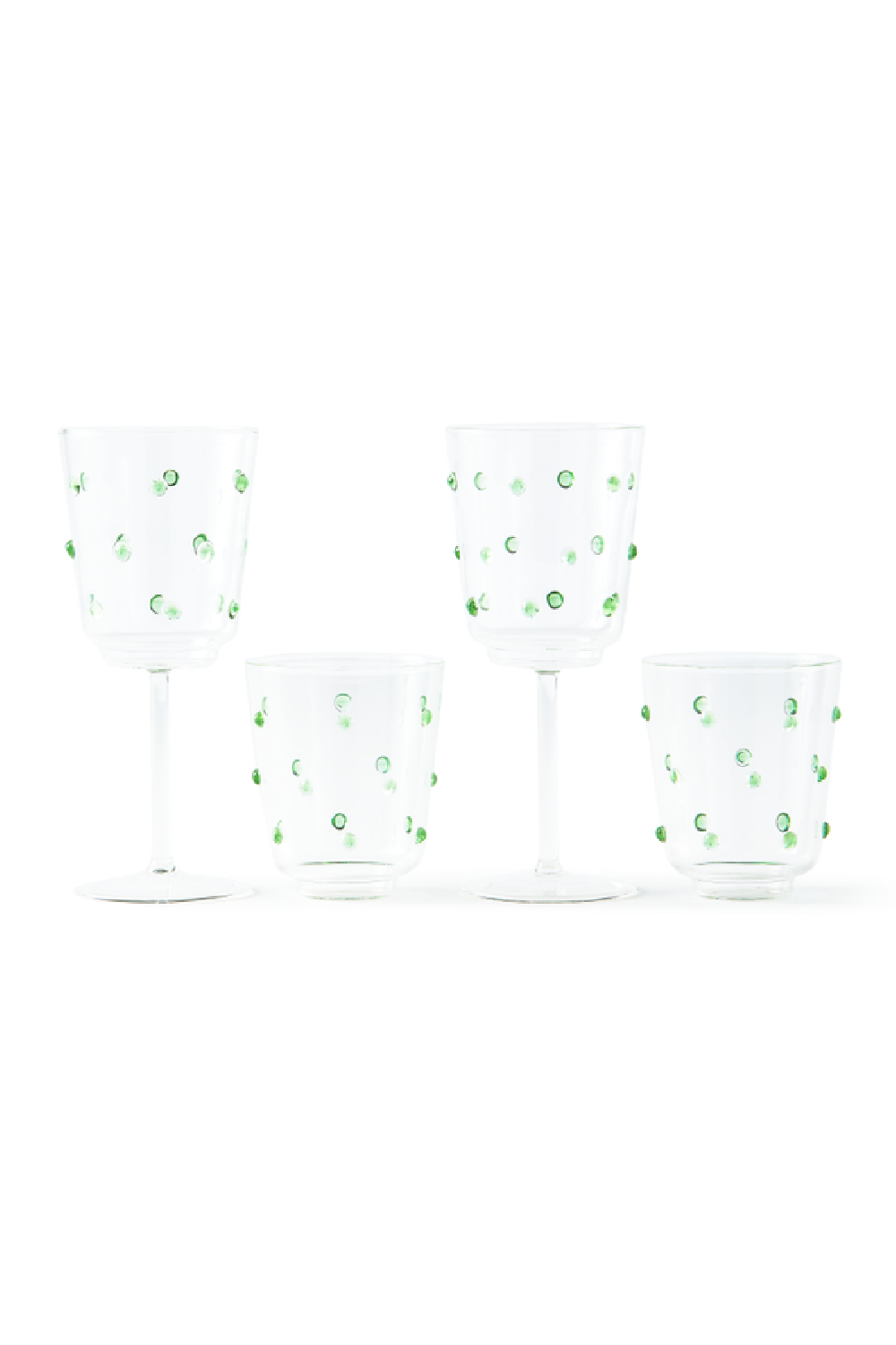 Green Dotted Wine Glass | Pols Potten Nob | Oroa.com