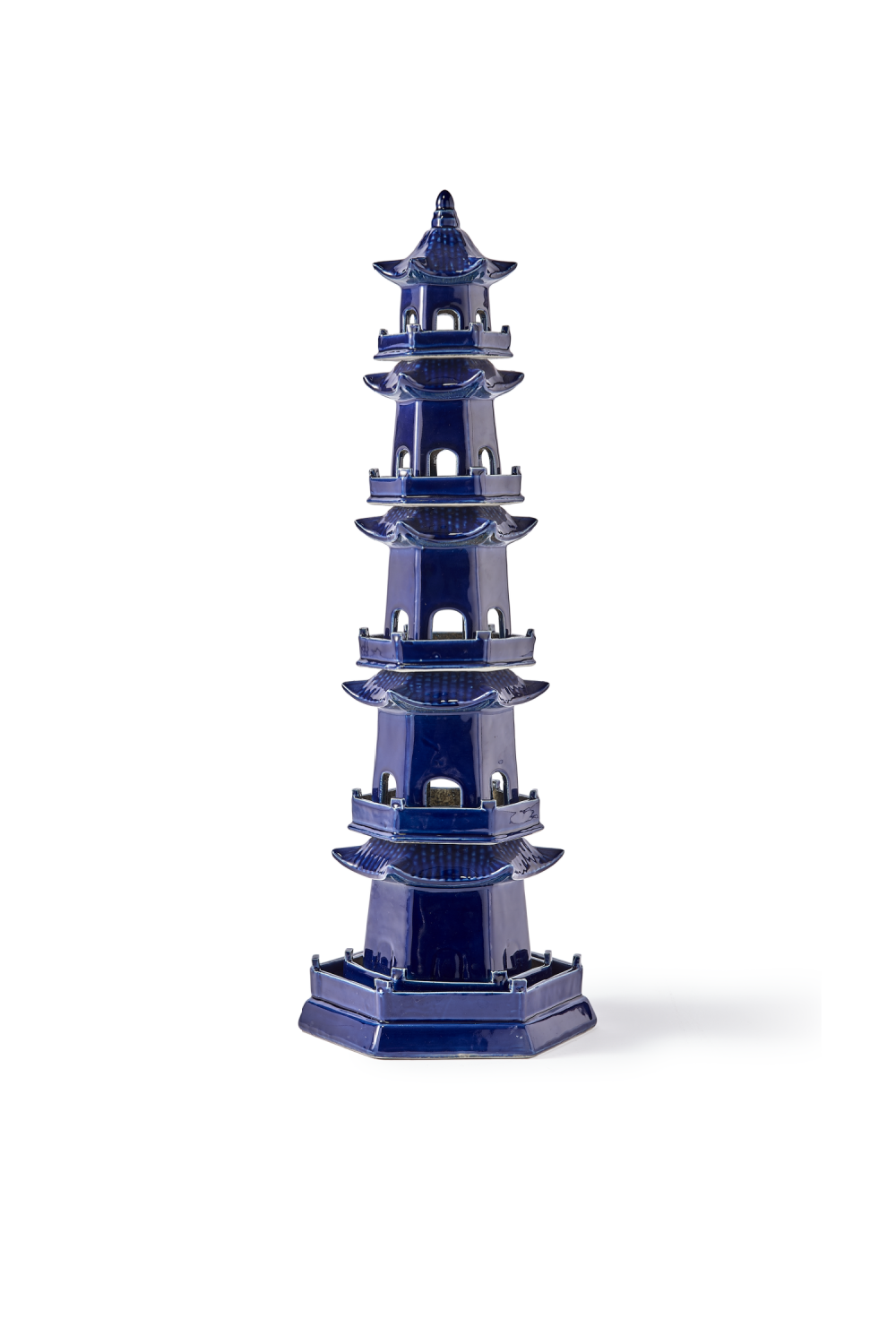Blue Porcelain Architectural Vase | Pols Potten Pagoda | Oroa.com