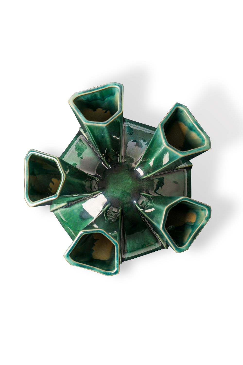 Dark Green Porcelain Vase | Pols Potten Puyi | Oroa.com