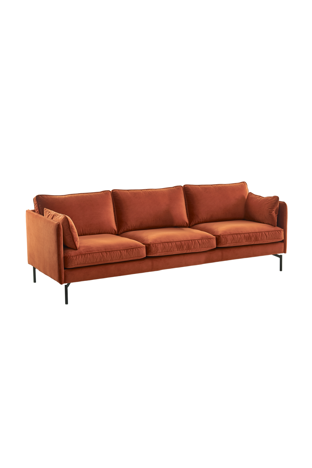 Extra Large Rust Velvet Sofa | Pols Potten PPno.2  | OROA.com