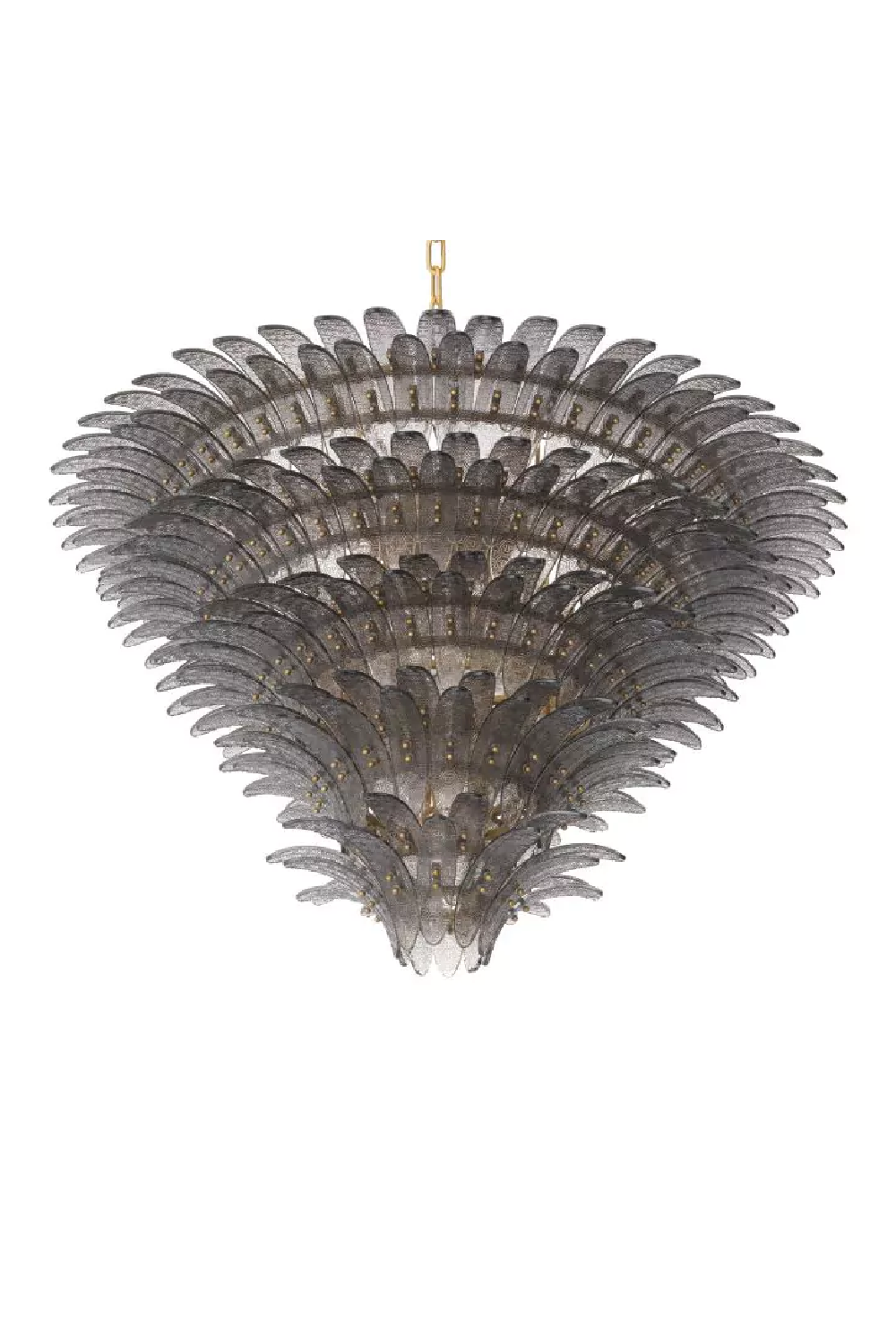 Tiered Smoked Glass Sheets Chandelier | Philipp Plein Bel Air | Oroa.com