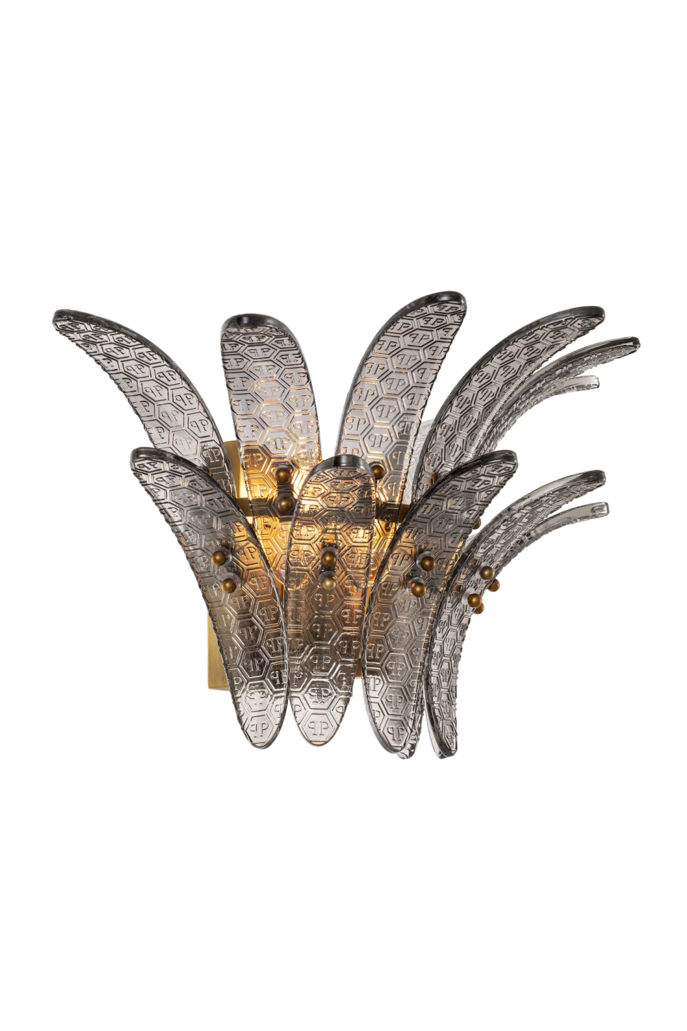 Smoked Tiered Glass Wall Lamp | Philipp Plein Bel Air | Oroa.com