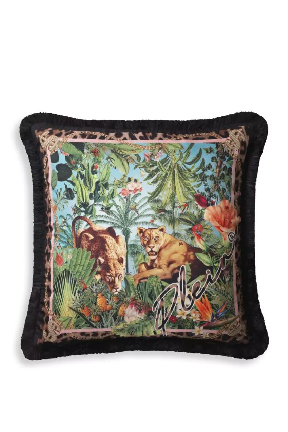 Fringed Silk Cushion S | Philipp Plein Exotic | Oroa.com