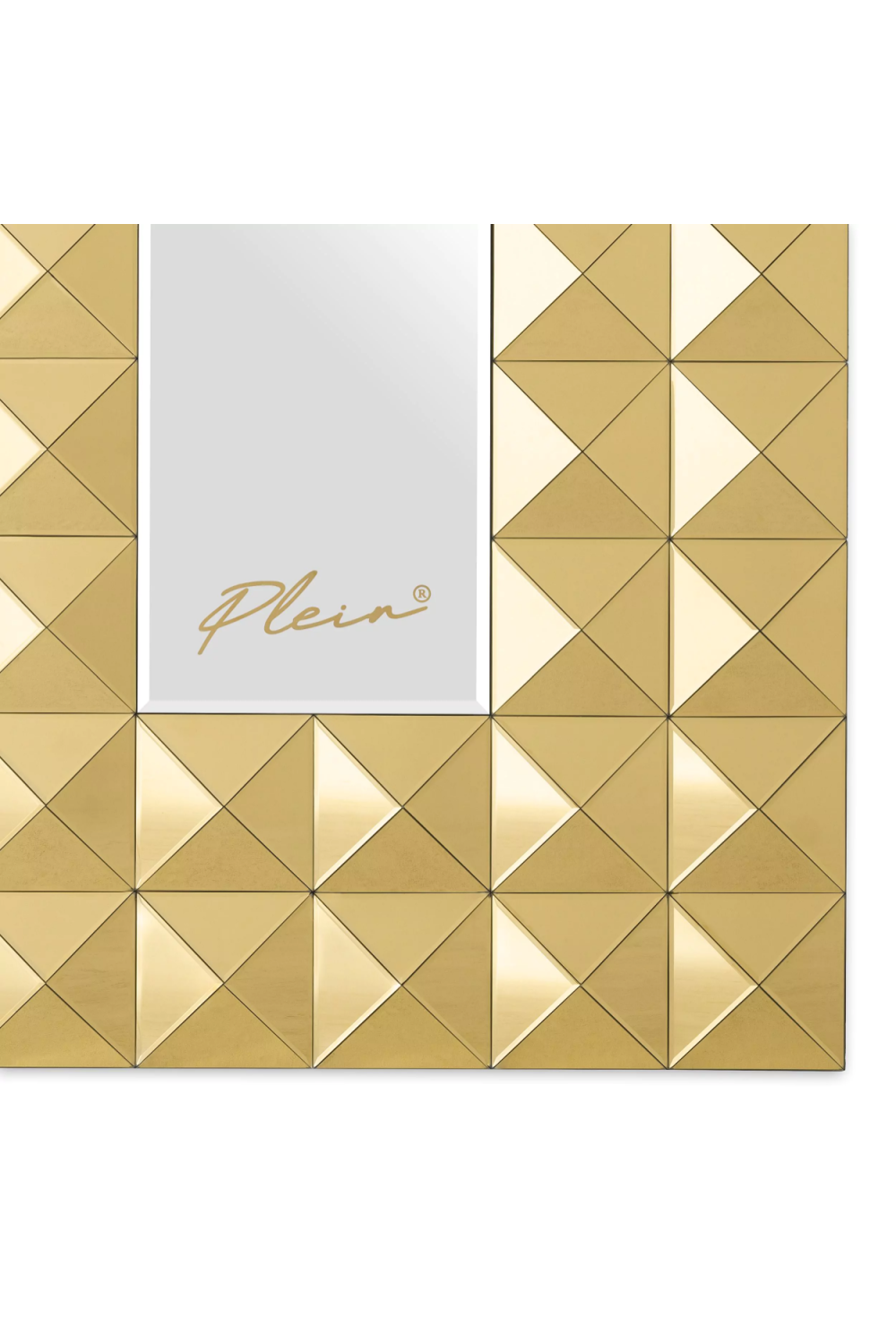Rectangle Gold Studded Mirror | Philipp Plein Chateau | Oroa.com