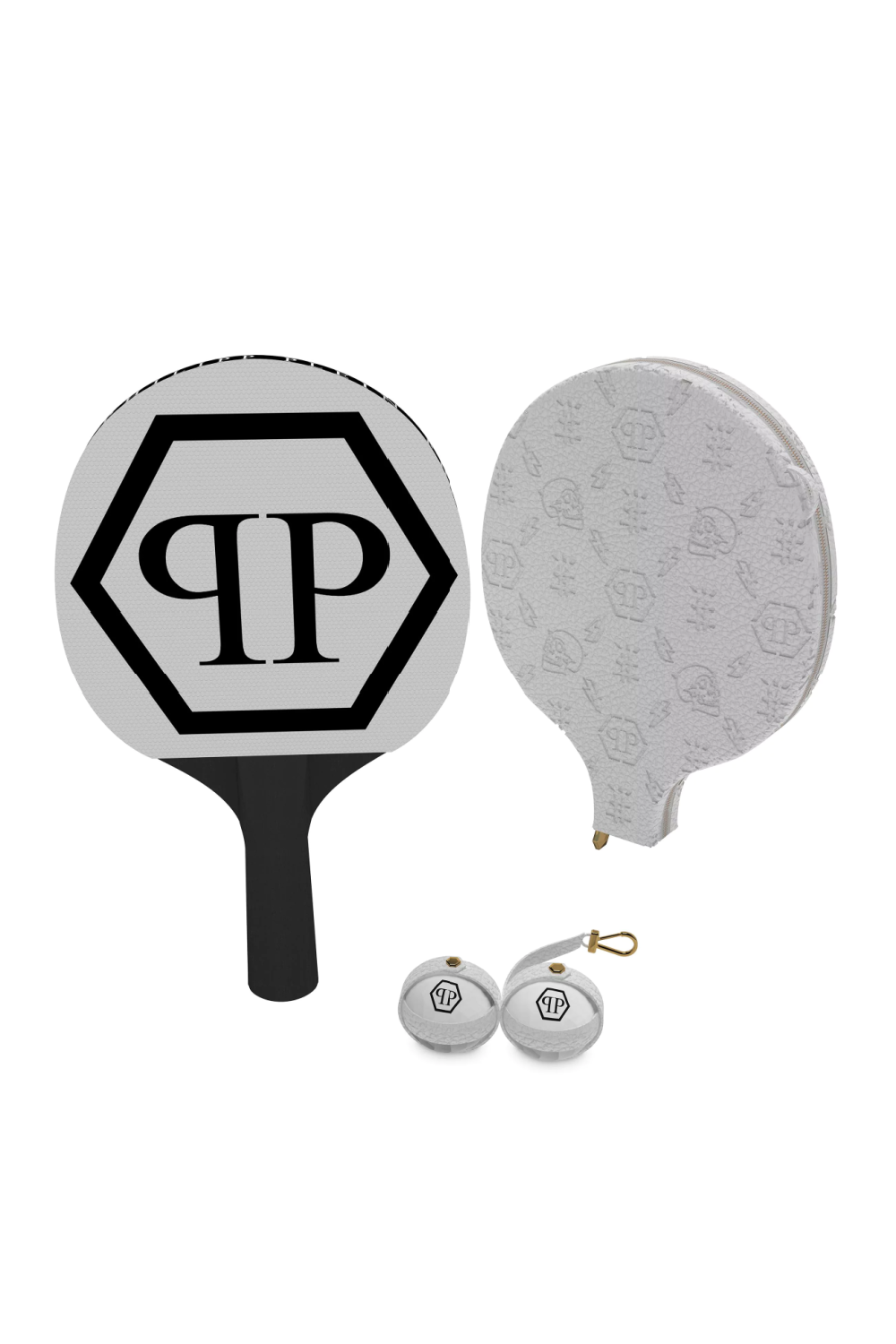 Monogram Leather Table Tennis Paddle | Philipp Plein | OROA.com