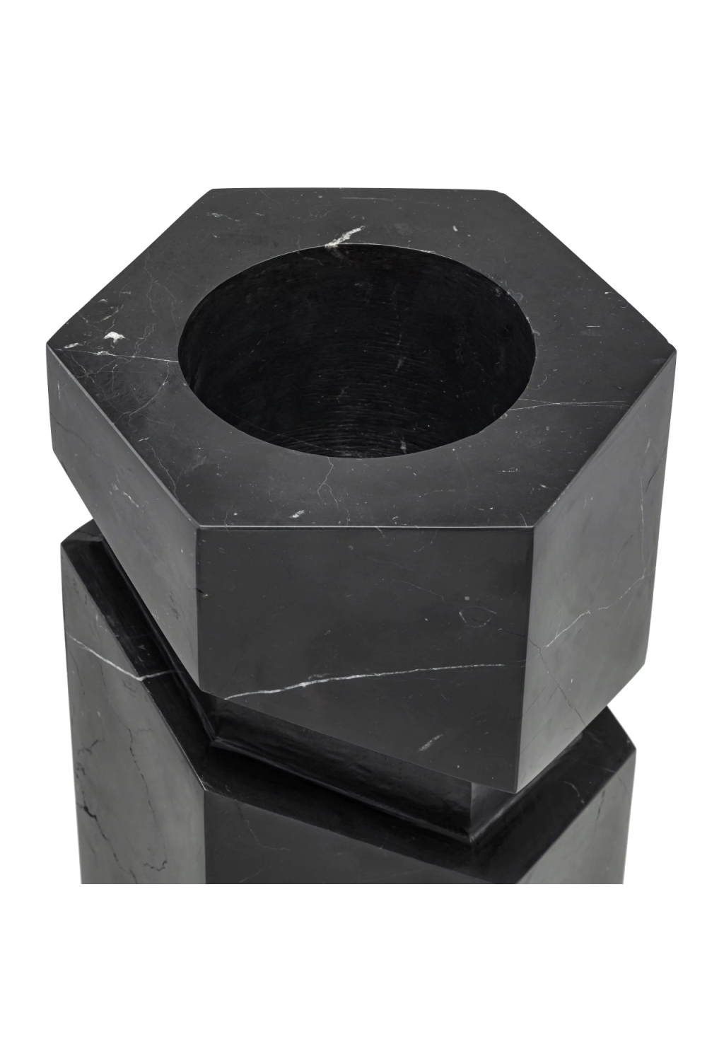 Geometrical Black Marble Object | Philipp Plein Carrara | Oroa.com