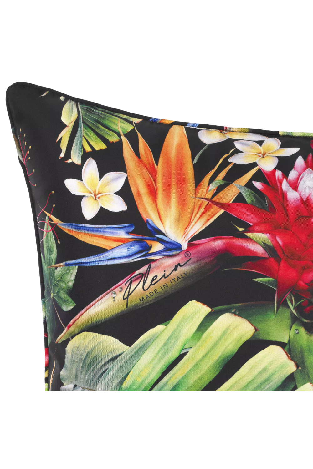 Printed Silk Cushion With Piping | Philipp Plein Jungledonna | Oroa.com