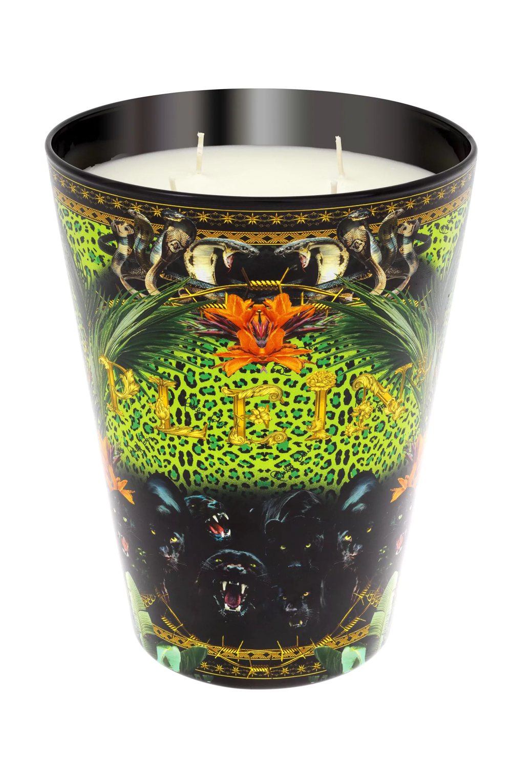 Printed Glass Scented Candle - XL | Philipp Plein Jungle | Oroa.com