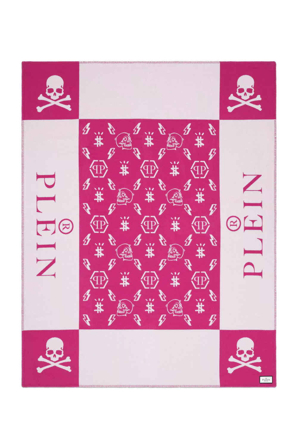 Pink Printed Cashmere Plaid | Philipp Plein Skull | Oroa.com
