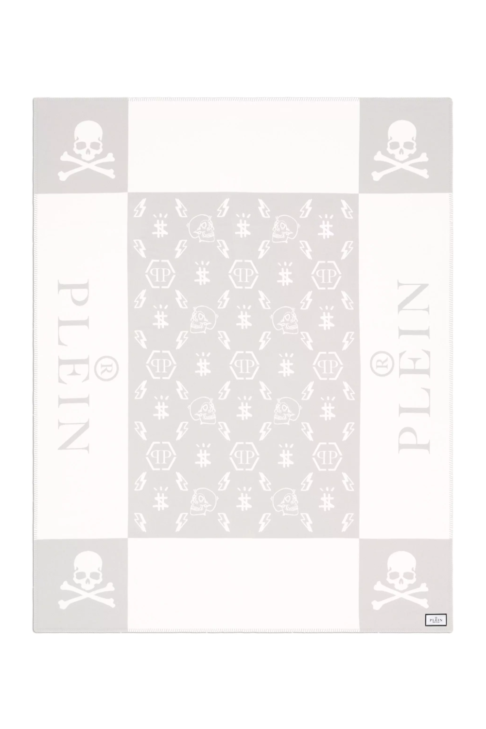 Gray Printed Cashmere Plaid | Philipp Plein Skull | Oroa.com
