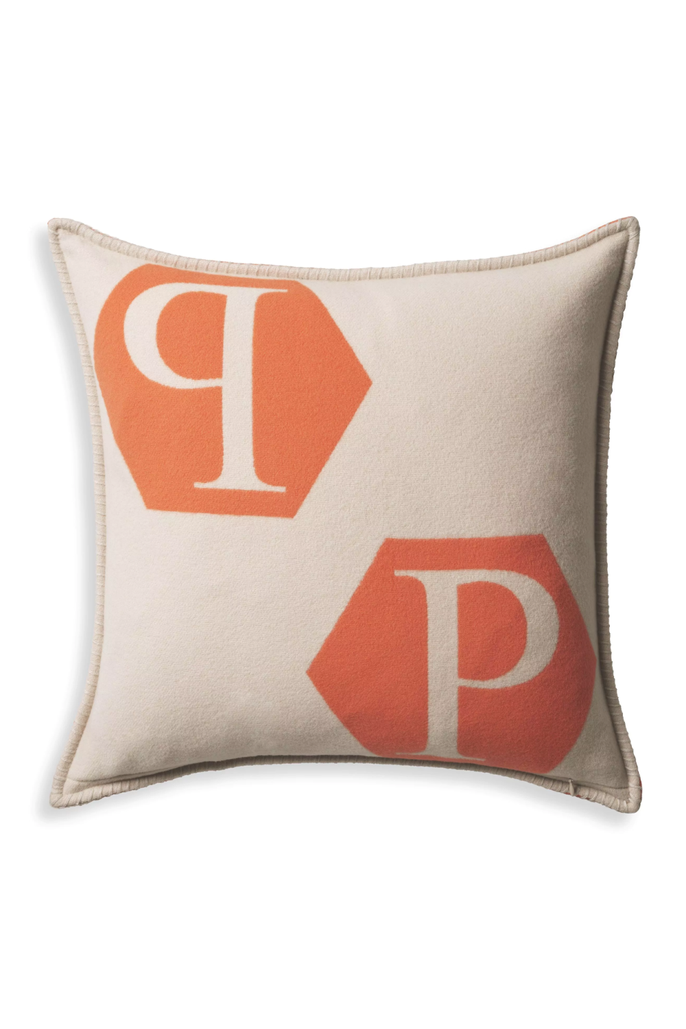 Orange Modern Pastel Cushion | Philipp Plein Cashmere | Oroa.com