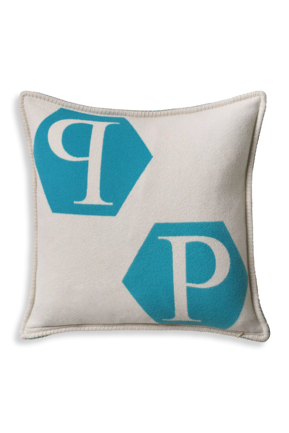 Blue Modern Pastel Cushion | Philipp Plein Cashmere | Oroa.com