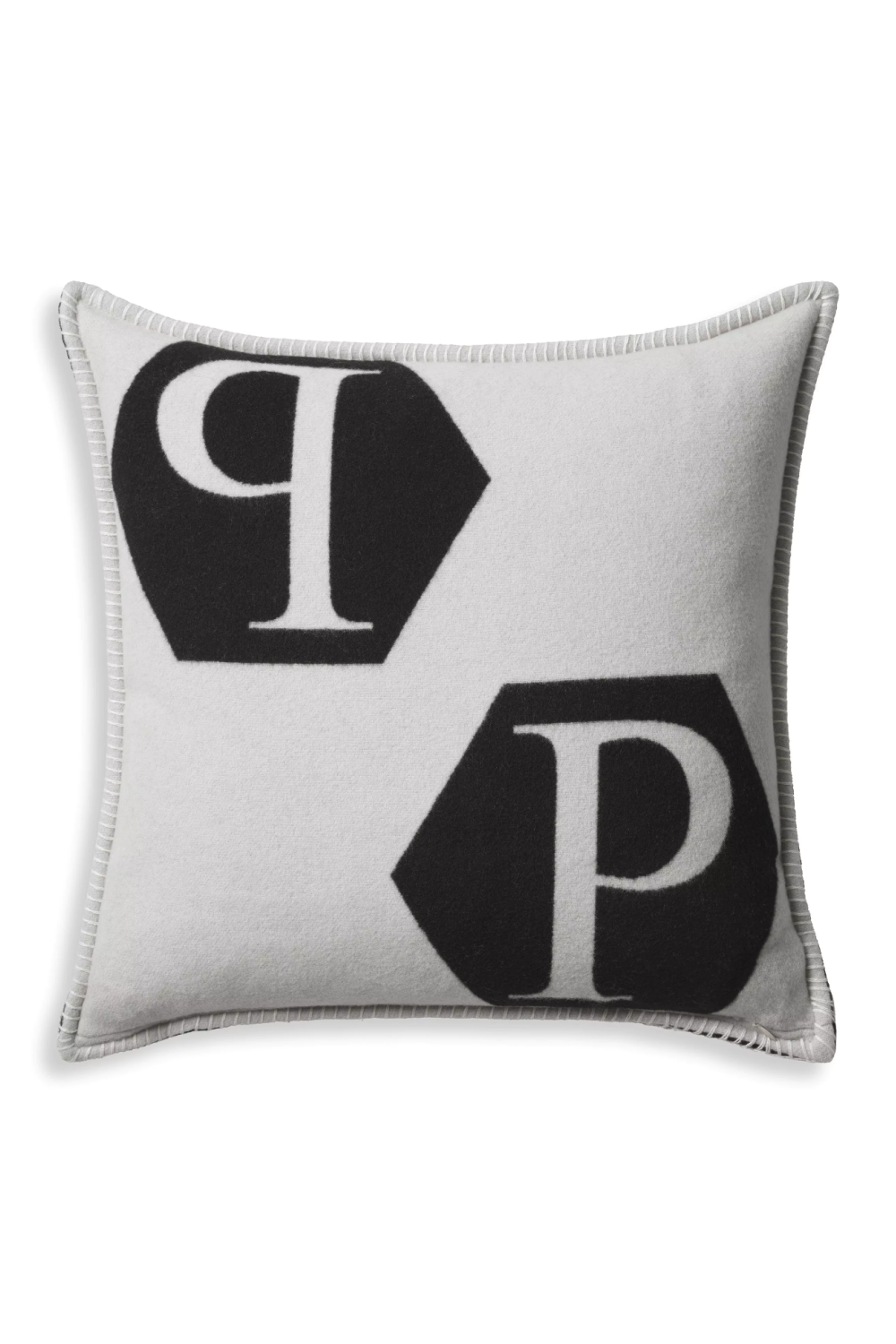 Black Modern Pastel Cushion | Philipp Plein Cashmere | Oroa.com