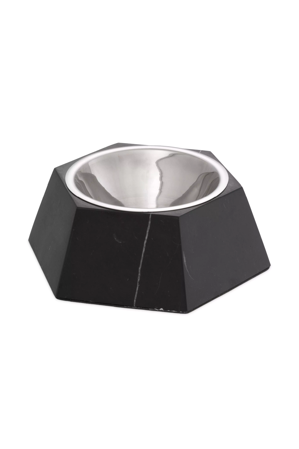 Black Marble Dog Food bowl L | Philipp Plein Nice | Oroa.com