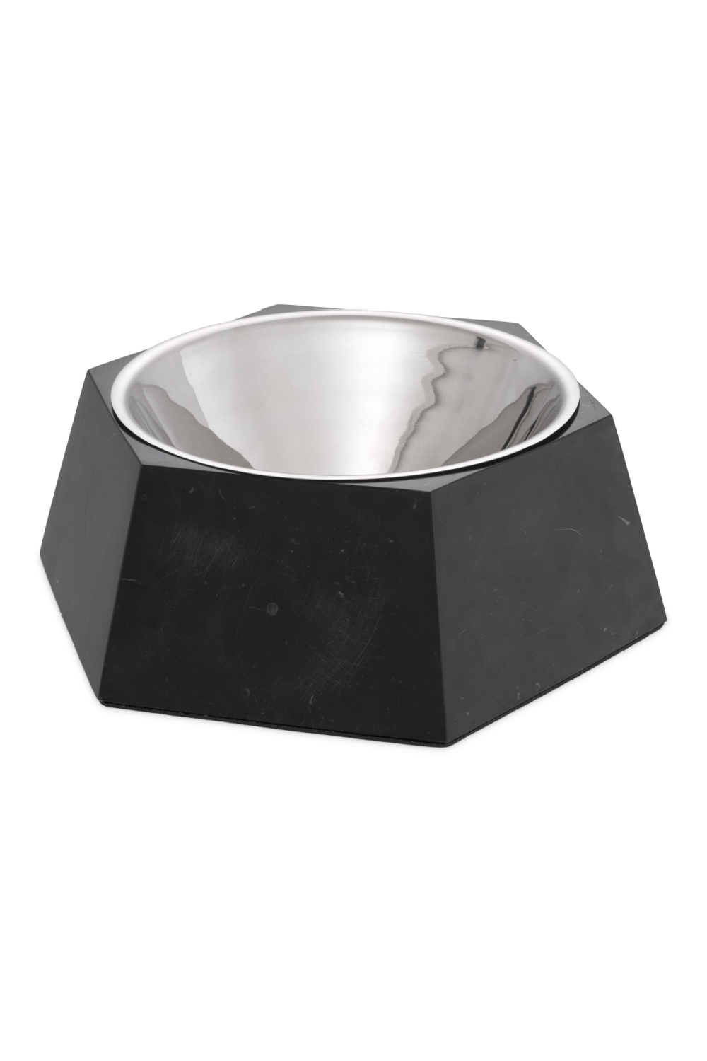 Black Marble Dog Food bowl XL Philipp Plein Nice OROA