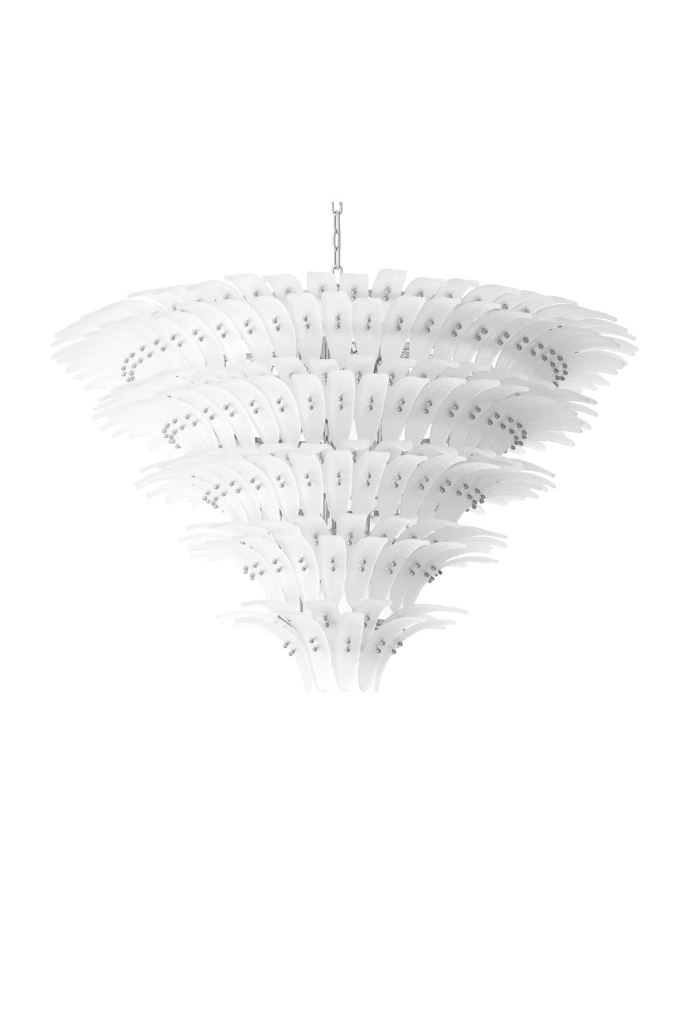 Tiered Frosted Glass Sheets Chandelier | Philipp Plein Bel Air | Oroa.com