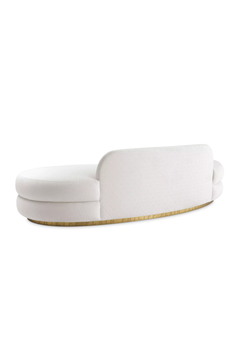 White Velvet Curved Sofa | Philipp Plein Icon | Oroa.com