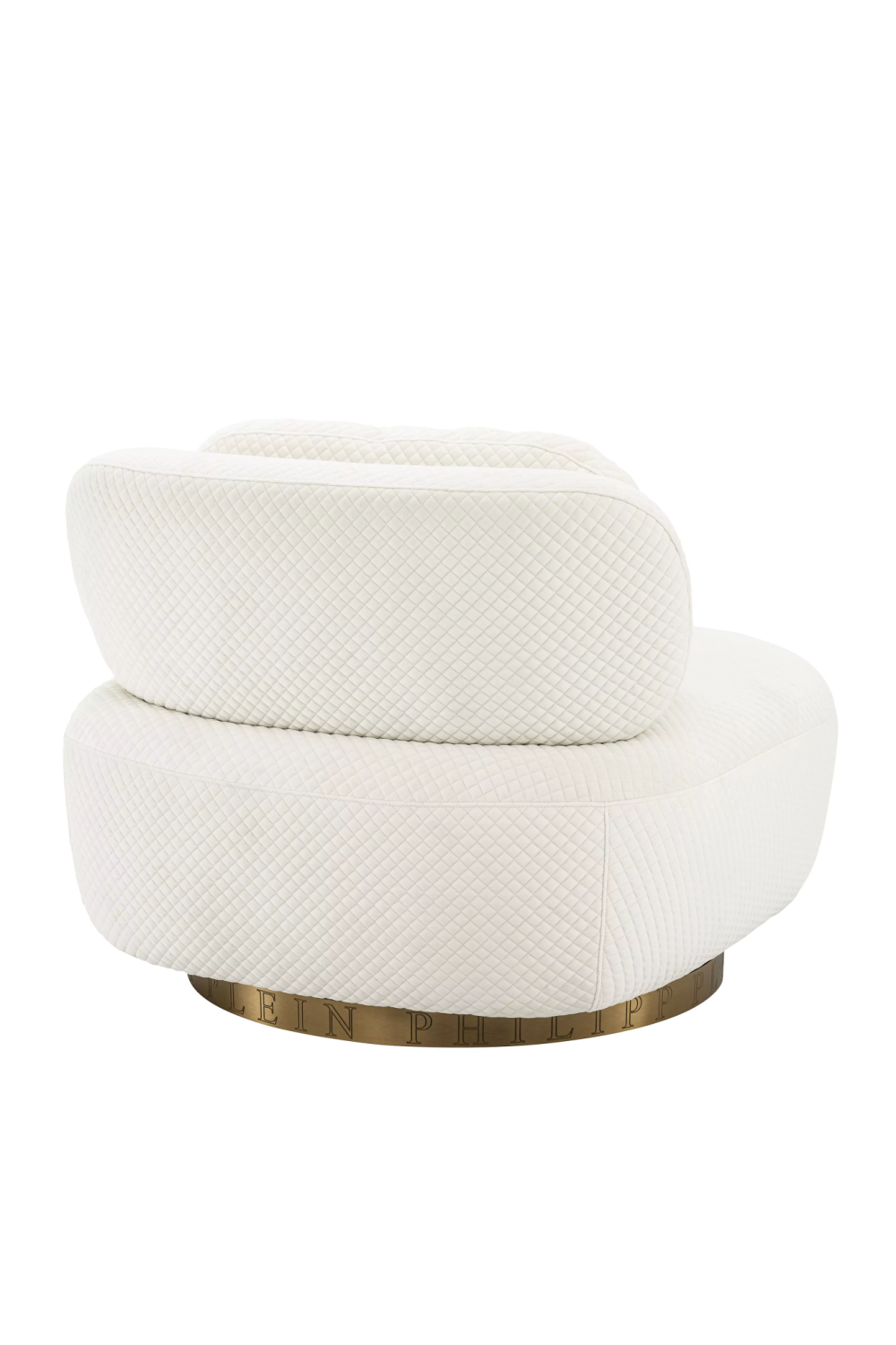 White Modern Retro Velvet Chair | Philipp Plein Signature | Oroa.com