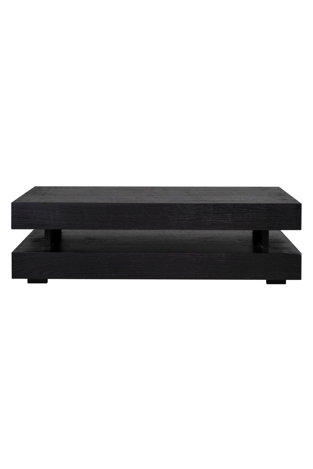 H-Shape Black Oak Coffee Table | Richmond Interiors Oakura | OROA.com