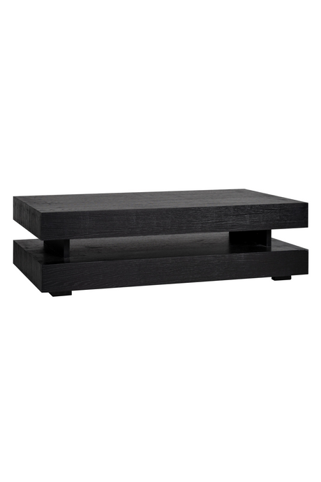 H-Shape Black Oak Coffee Table | Richmond Interiors Oakura | OROA.com