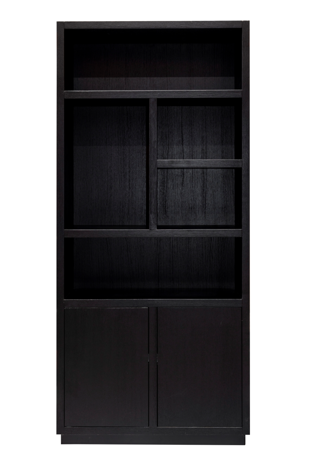 Black Wooden 2-Door Bookcase | OROA Oakura | Oroa.com