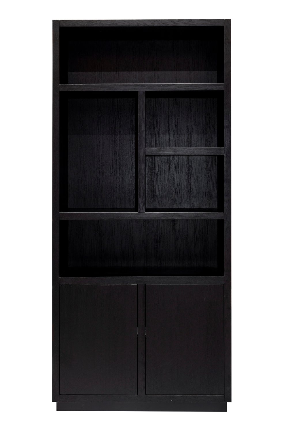Black Wooden 2-Door Bookcase | Richmond Interiors Oakura | Oroa.com
