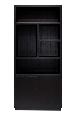 Black Wooden 2-Door Bookcase | Richmond Interiors Oakura | Oroa.com