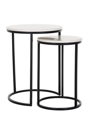 White Marble Nesting End Tables (2) | Richmond Interiors Lexington | Oroa.com