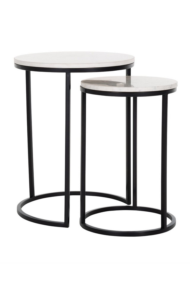 White Marble Nesting End Tables (2) | Richmond Interiors Lexington | Oroa.com