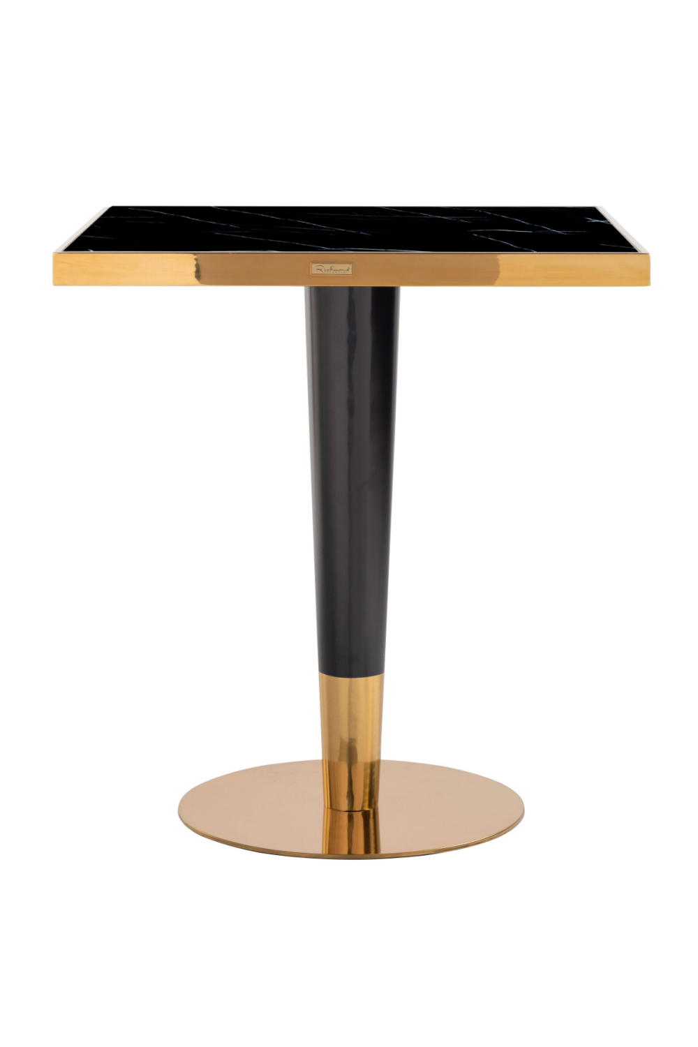 Square Black Marble Pedestal Dining Table | Richmond Interiors Can Roca | OROA.com