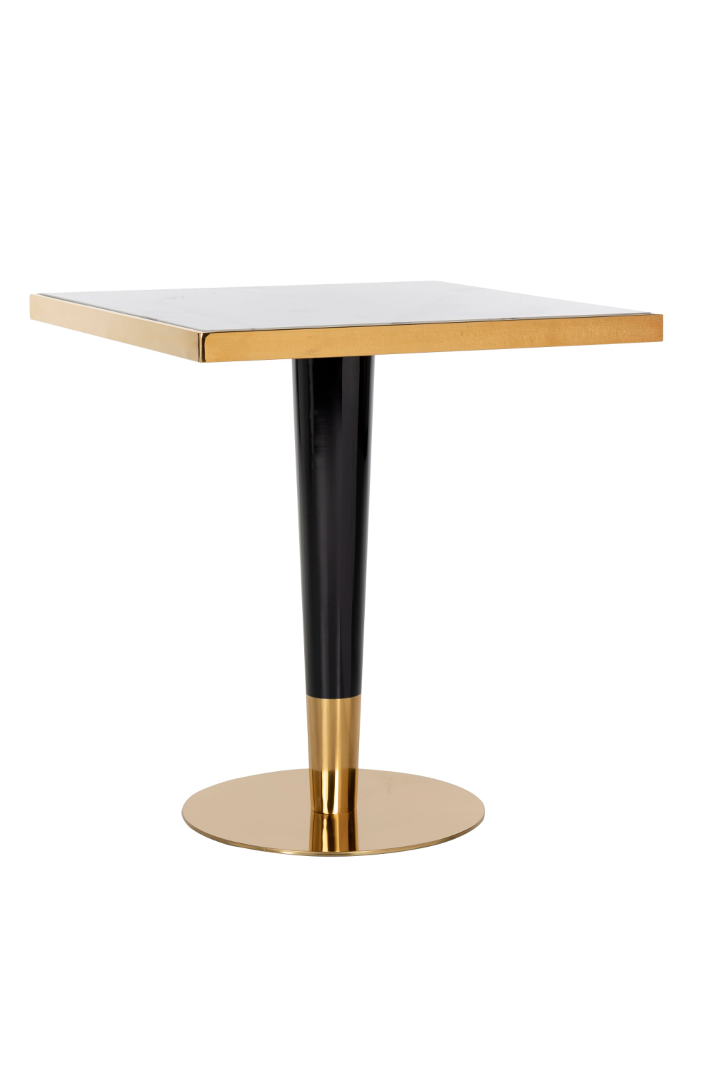 Square White Marble Pedestal Dining Table | OROA Osteria | OROA.com