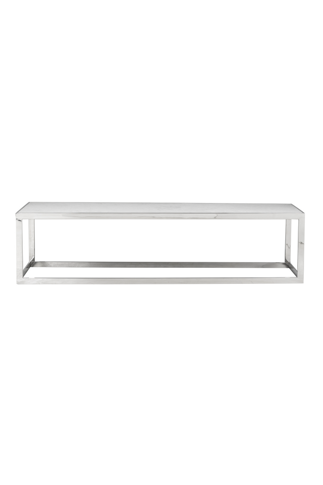 Silver Framed Marble TV Unit | Richmond Interiors Levanto | OROA.com