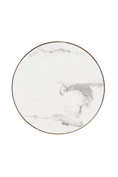 Round Marble Pedestal Side Table | Richmond Interiors Odin | OROA.com