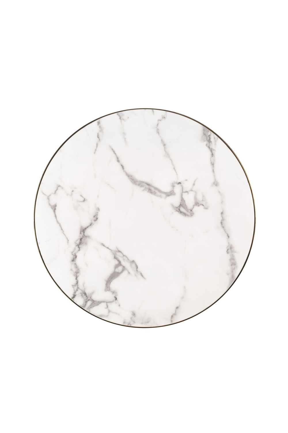 Gold Framed Marble Pedestal Coffee Table | Richmond Interiors Odin | OROA.com