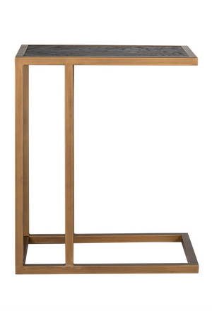 Brass Framed Oak Sofa Table | Richmond Interiors Blackbone | Oroa.com