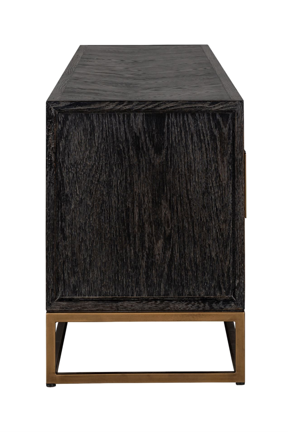 Brass Framed Oak TV Unit | Richmond Interiors Blackbone | Oroa.com