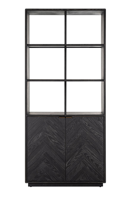 Black Oak 2-Door Bookcase | Richmond Interiors Blackbone | Oroa.com