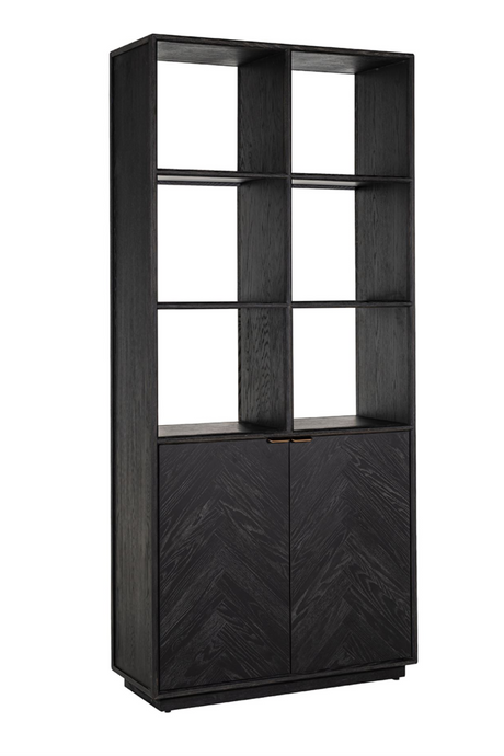 Black Oak 2-Door Bookcase | Richmond Interiors Blackbone | Oroa.com