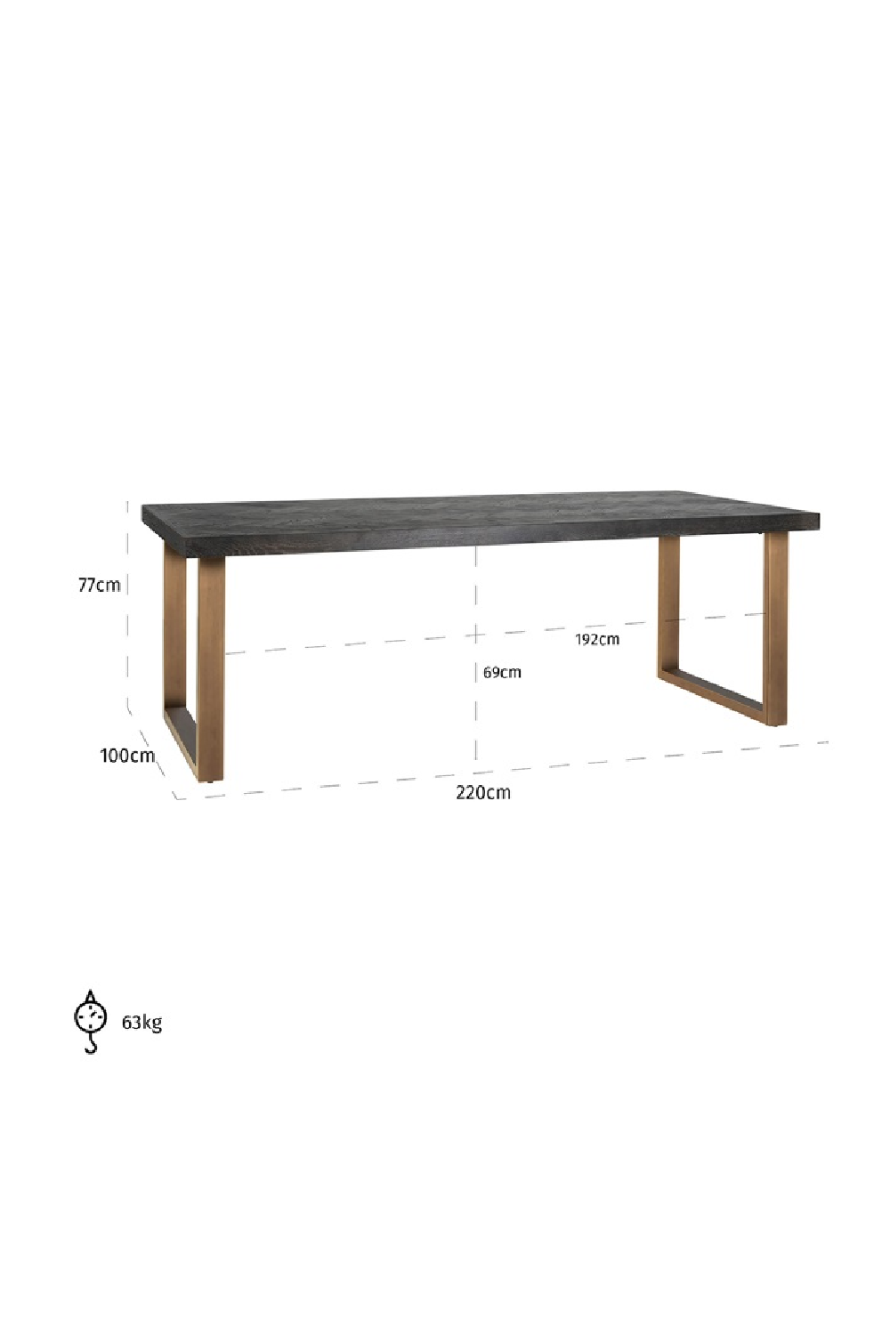 Black Oak Dining Table | OROA Blackbone | Oroa.com