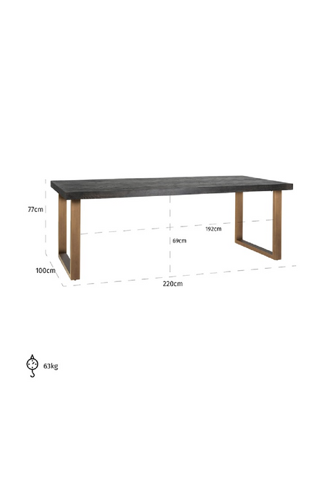 Black Oak Dining Table | Richmond Interiors Blackbone | Oroa.com