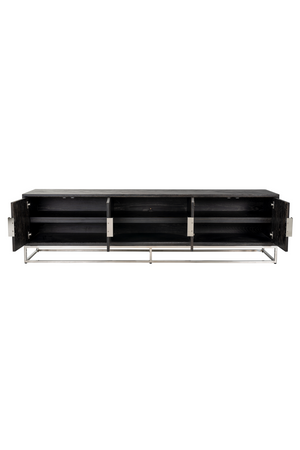Black Oak 4 Door TV Sideboard | Richmond Interiors Blackbone | OROA.com