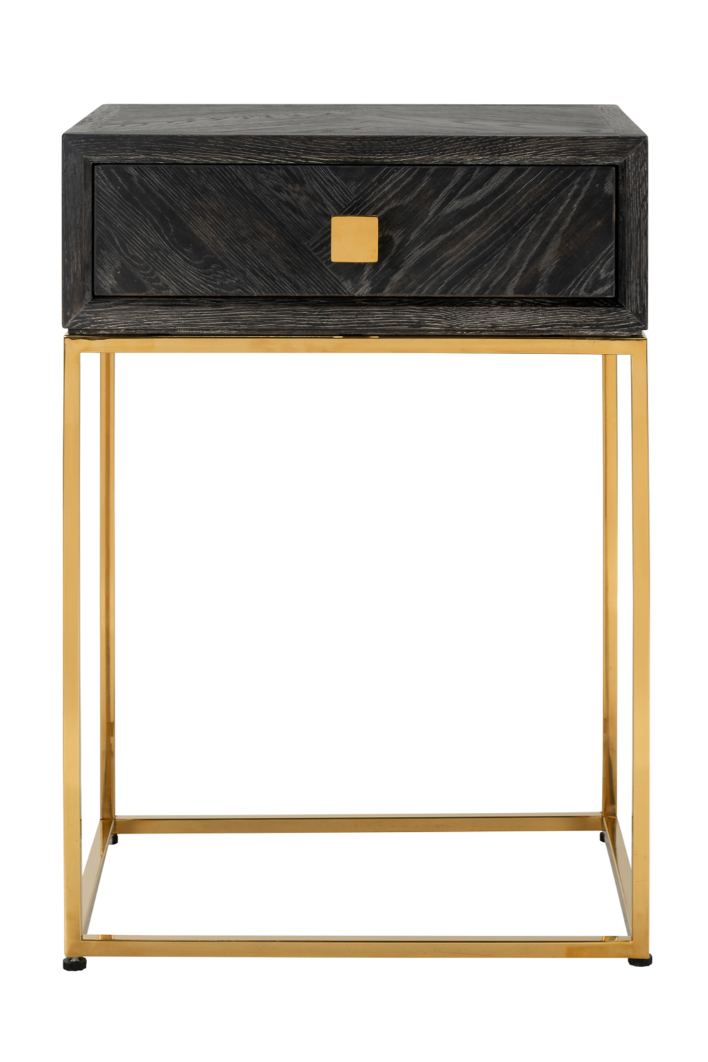 Gold Base One Drawer Bedside Table | OROA Blackbone | OROA.com