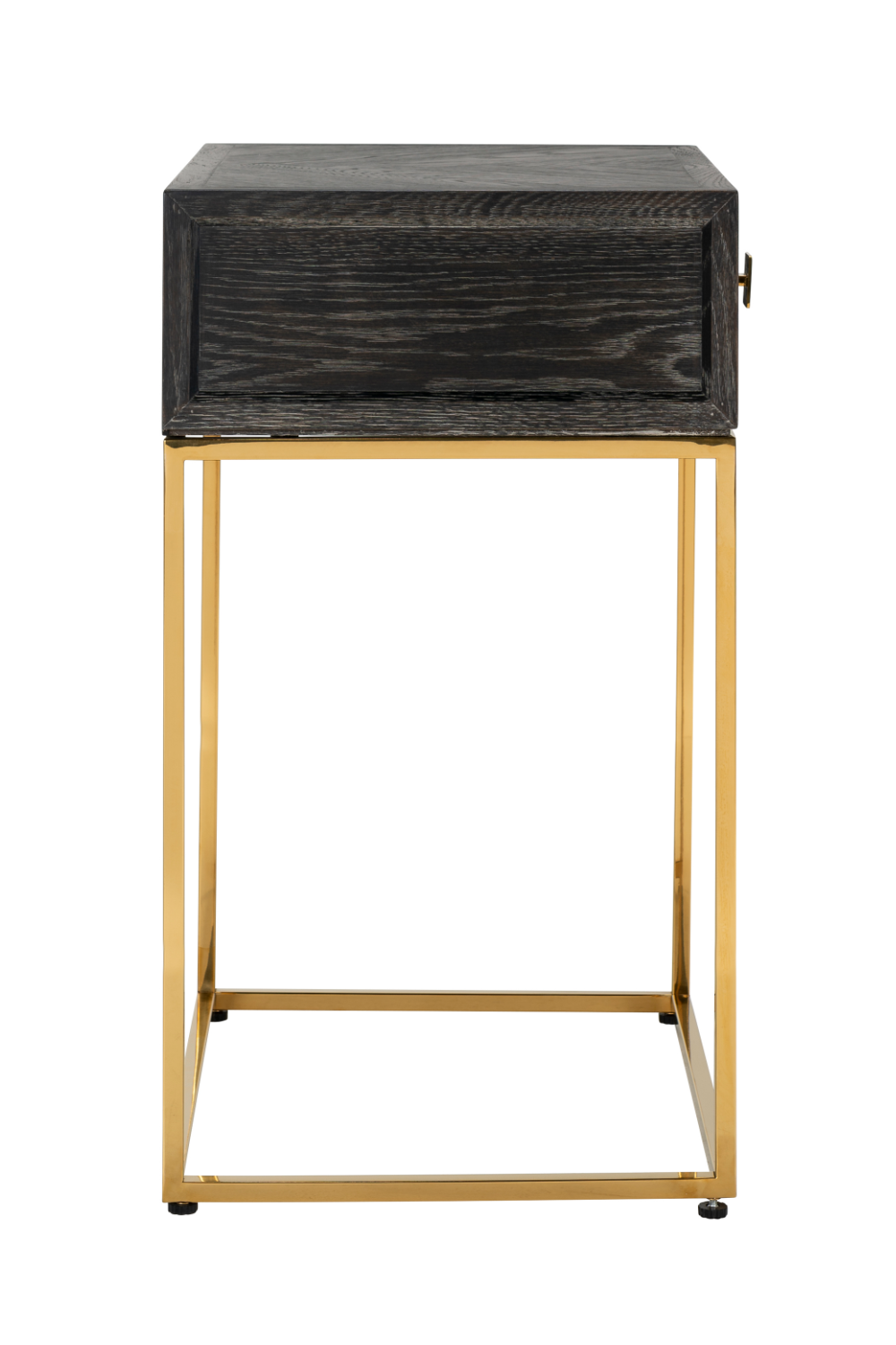 Gold Base One Drawer Bedside Table | OROA Blackbone | OROA.com