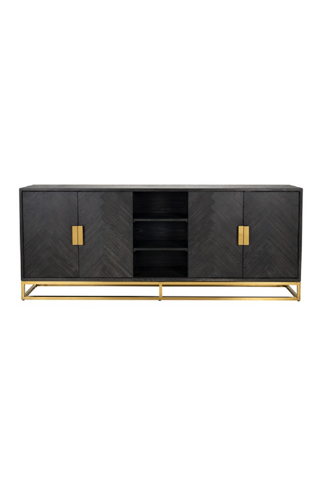 Herringbone Oak Modern Sideboard | Richmond Interiors Blackbone | Oroa.com