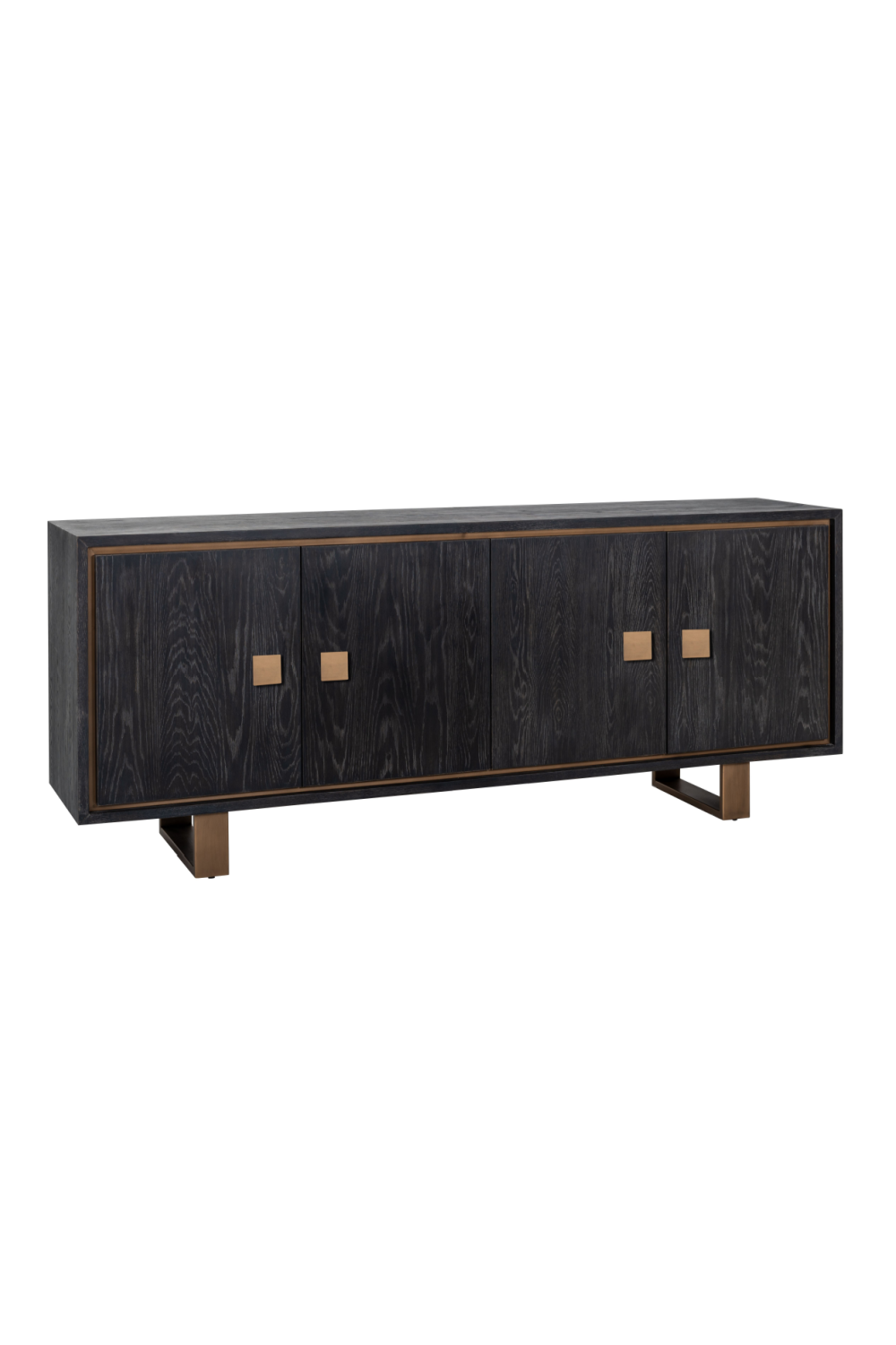 Black Oak Gold Accent Sideboard | Richmond Interiors Hunter | OROA.com