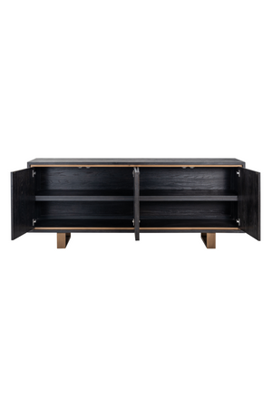 Black Oak Gold Accent Sideboard | Richmond Interiors Hunter | OROA.com